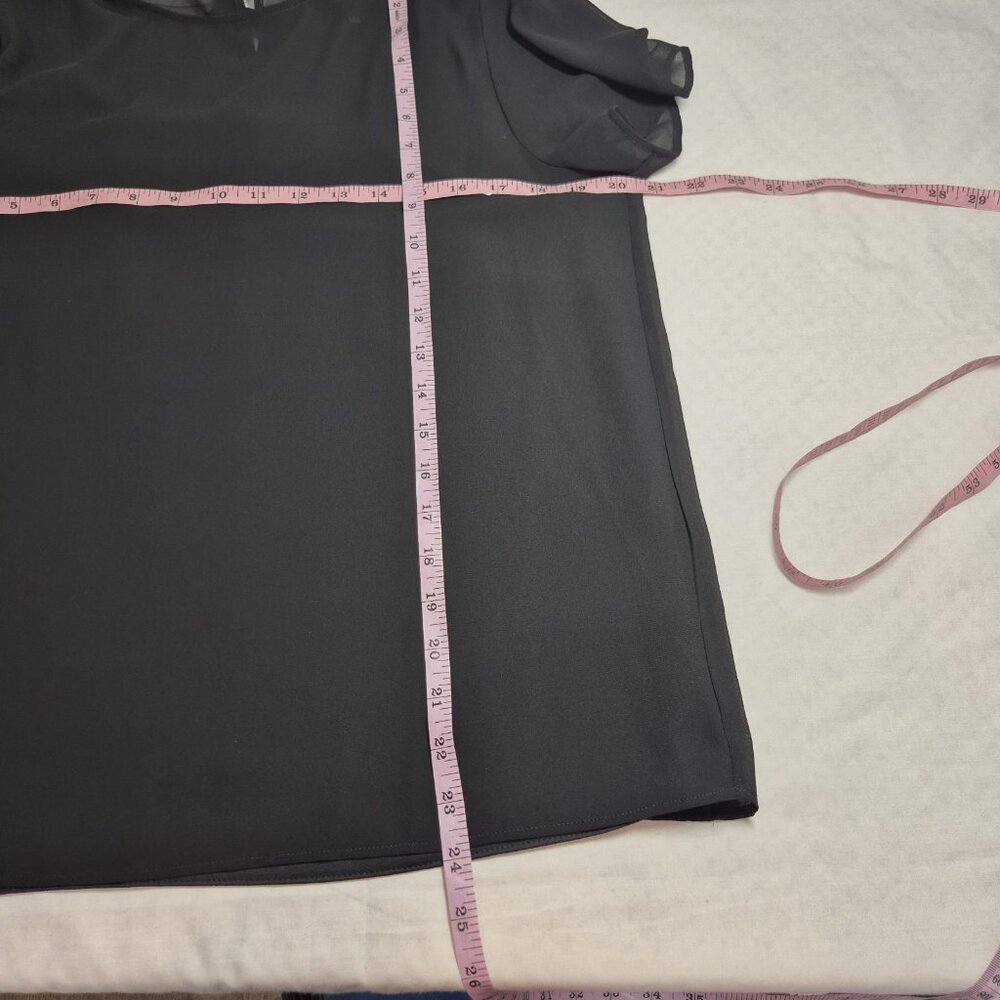 Marella Women's Top Blouse 2 Pc Size 8 Short Sleeve Black Round Neck NWT 12 - Picture 7 of 10